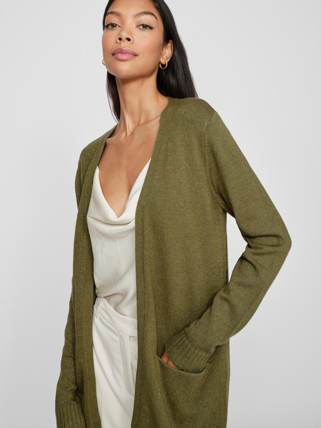Viril Open Knit cardigan - Capulet Olive